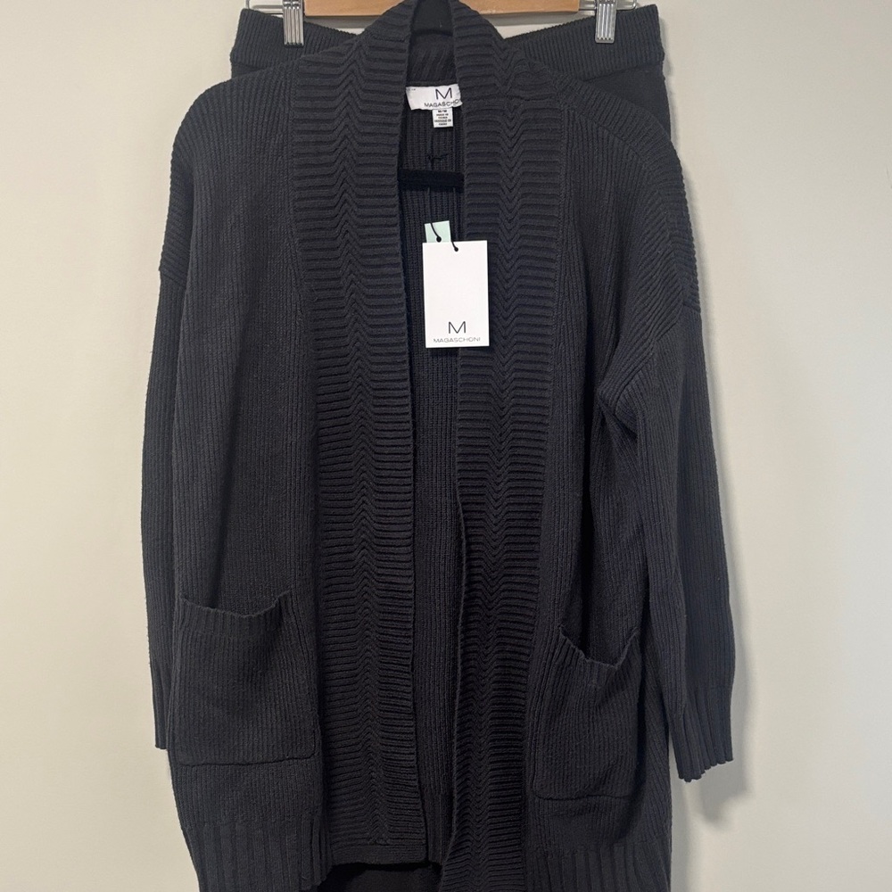 NWT Magaschoni Lounge Knit Cardigan and Pants Set